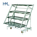 Outdoor Iron Display Folding Nursery Plant Transport Flower Trolley Carts